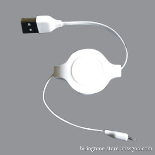 Colorized USB Retractable Data Cable for iPhone 5, with MFI Certified